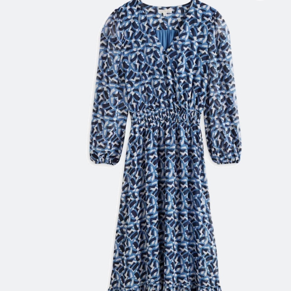 Nine Britton Blue Patterned Maxi Dress